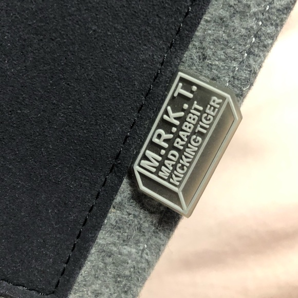 Structured Felt Grey Work Purse or Day Bag - Picture 8 of 9